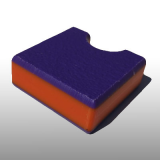 PE300UV-STC lila-narancssárga-lila 12 x 1500 x 3000 mm - PE-HD (nagy sűr. polietilén), UV-álló, strukturált, 3 rét. műanyag tábla