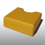PE300UV-S sárga 12 x 1500 x 3000 mm - PE-HD (nagy sűrűségű polietilén), UV-álló, strukturált felületű műanyag tábla