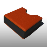 PE300UV-STC narancssárga-fekete-n. 19 x 1500 x 3000 mm - PE-HD (nagy sűr. polietilén), UV-álló, strukturált, 3 rét. műanyag tábla