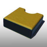 PE300UV-STC sárga-fekete-sárga 10 x 1500 x 3000 mm - PE-HD (nagy sűr. polietilén), UV-álló, strukturált, 3 rét. műanyag tábla