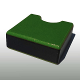PE300UV-STC zöld-fekete-zöld 10 x 1500 x 3000 mm - PE-HD (nagy sűr. polietilén), UV-álló, strukturált, 3 rét. műanyag tábla