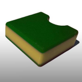 PE300UV-STC zöld-sárga-zöld 10 x 1500 x 3000 mm - PE-HD (nagy sűr. polietilén), UV-álló, strukturált, 3 rét. műanyag tábla