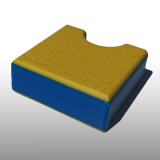 PE300UV-STC sárga-kék-sárga 15 x 1500 x 3000 mm - PE-HD (nagy sűr. polietilén), UV-álló, strukturált, 3 rét. műanyag tábla