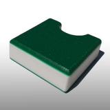 PE300UV-STC zöld-fehér-zöld 12 x 1500 x 3000 mm - PE-HD (nagy sűr. polietilén), UV-álló, strukturált, 3 rét. műanyag tábla