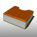 PE300UV-STC narancssárga-fehér-n. 15 x 1500 x 3000 mm - PE-HD (nagy sűr. polietilén), UV-álló, strukturált, 3 rét. műanyag tábla