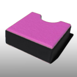 PE300UV-STC rózsaszín-fekete-r. 10 x 1500 x 3000 mm - PE-HD (nagy sűr. polietilén), UV-álló, strukturált, 3 rét. műanyag tábla
