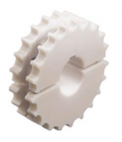 Rexnord KUS820-25T_40MM_1KW_PA fogaskerék, forgácsolt PA, osztott, Z=25, furat: 40mm, reteszhoronnyal (kód: 754.62.45, cikkszám: 10328665)