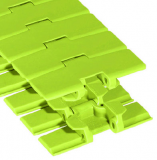 Rexnord DRY-PT880TAB-3.25IN műanyag szállítólánc, kanyarodó (TAB), DRY-PT, lime zöld, szélessége: 82,5 mm (kód: 10479419)