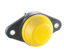 UCFLX205-25M-CEC - System Plast peremcsapágy, ovális (2 furatos), Ø25mm tengelyhez, sárga színű zárt kupakkal (kód: 50205W)
