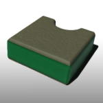 PE300UV barna-zöld-barna  12 x 1220 x 2440 mm  -  PE-HD, UV-álló, strukt., 3 rétegű műa.