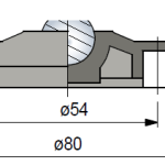 Rexnord FTPLT S14 D80MM PA 323 C13.5MM LP talp 80 mm átmérőjű géptalphoz (alkatrész)