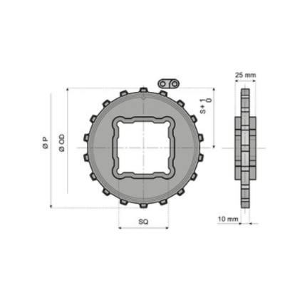 System Plast 2253-18S60M-D kerék System Plast 2253-18S60M-D kerék