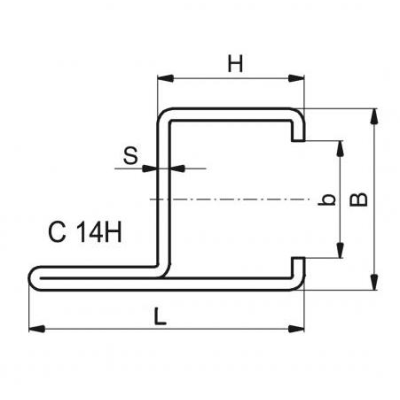 Murtfeldt acélprofil C-profil, C-14h horganyzott 3000 mm (3 m-es szálakban) Murtfeldt acélprofil C-profil, C-14h horganyzott 3000 mm (3 m-es szálakban)
