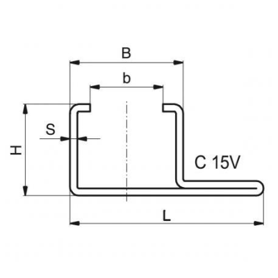 Murtfeldt acélprofil C-profil, C-15v horganyzott 3000 mm (3 m-es szálakban) Murtfeldt acélprofil C-profil, C-15v horganyzott 3000 mm (3 m-es szálakban)