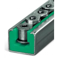 Láncvezető CKG, 28B-1   1 3/4´x31mm (2 m-es szálakban), PE-UHMW (ultranagy molekulájú polietilén)