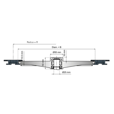 System Plast 878-380R25M-RC kerék System Plast 878-380R25M-RC kerék