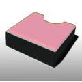 PE300UV rózsaszín-fekete-r.  12 x 1500 x 3000 mm  -  PE-HD, UV-álló, strukt., 3 rétegű műa.