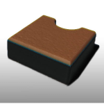 PE300UV barna-fekete-barna  12 x 1220 x 2440 mm  -  PE-HD, UV-álló, strukt., 3 rétegű műa.