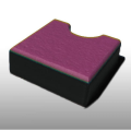 PE300UV lila-fekete-lila  12 x 1500 x 3000 mm  -  PE-HD, UV-álló, strukt., 3 rétegű műa.