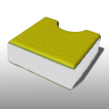 PE300UV pisztáciazöld-fehér-p.  19 x 1500 x 3000 mm  -  PE-HD, UV-álló, strukt., 3 rétegű műa.