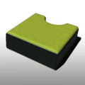 PE300UV pisztáciazöld-fekete-p.  15 x 1500 x 3000 mm  -  PE-HD, UV-álló, strukt., 3 rétegű műa.