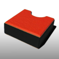 PE300UV piros-fekete-piros  19 x 1500 x 3000 mm  -  PE-HD, UV-álló, strukt., 3 rétegű műa.