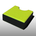 PE300UV pisztáciazöld-fekete-p.  15 x 1220 x 2440 mm  -  PE-HD, UV-álló, strukt., 3 rétegű műa.