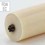 10 mm bézs színű körszíj, acélsodrony erősítéssel, sima