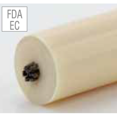 10 mm bézs színű körszíj, acélsodrony erősítéssel, sima