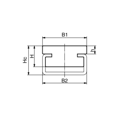 Láncvezető CF, Hc=15 mm, H=10 mm, PE-UHMW (ultranagy molekulájú polietilén) orig. zöld anyagból Láncvezető CF, Hc=15 mm, H=10 mm, PE-UHMW (ultranagy molekulájú polietilén) orig. zöld anyagból