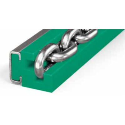 Láncvezető CRO, 6 mm szemesláncokhoz (2 m-es szálakban), PE-UHMW (ultranagy molekulájú polietilén Láncvezető CRO, 6 mm szemesláncokhoz (2 m-es szálakban), PE-UHMW (ultranagy molekulájú polietilén