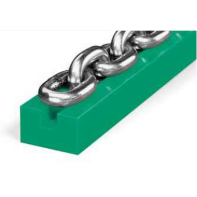 Láncvezető R, 13 mm (2 m-es szálakban), PE-UHMW (ultranagy molekulájú polietilén) reg. zöld Láncvezető R, 13 mm (2 m-es szálakban), PE-UHMW (ultranagy molekulájú polietilén) reg. zöld