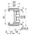 System Plast RG-105H49-1040M-W348 görgős oldalvezető