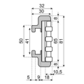 System Plast RG-105H81-840M-W348 görgős oldalvezető