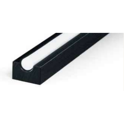 Szíjvezető RR, 8 mm (2 m-es szálakban), PE-UHMW (ultranagy molekulájú polietilén) reg. fekete Szíjvezető RR, 8 mm (2 m-es szálakban), PE-UHMW (ultranagy molekulájú polietilén) reg. fekete