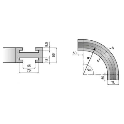 System Plast VTC880T450R610T1D kanyarív System Plast VTC880T450R610T1D kanyarív