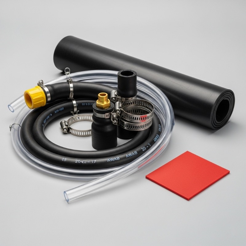 Tömlők, gumilemezek